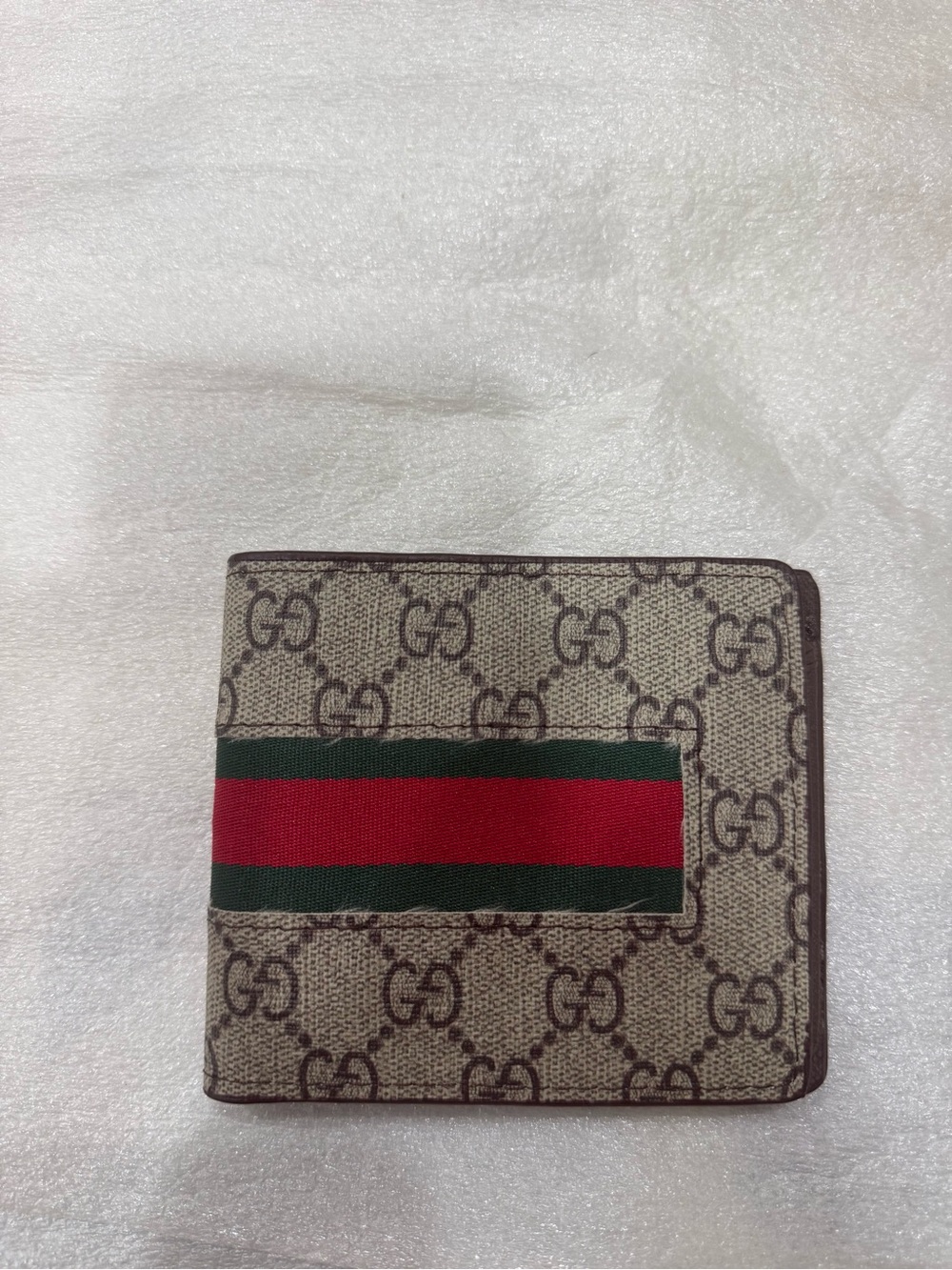 Gucci Ophidia Bifold Wallet with Red and Green Stripe